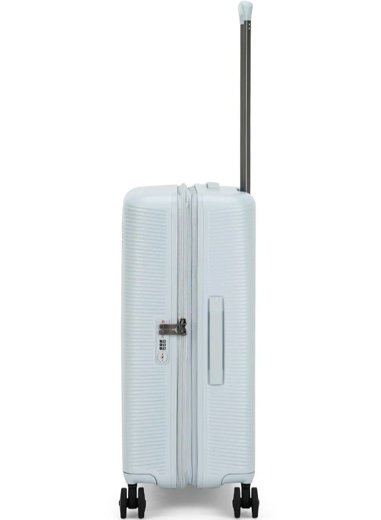 Echolac Ultima 67 Cm Hardside 4-Double Wheeled Expandable Check-In Luggage Trolley - Light Blue - Image 5